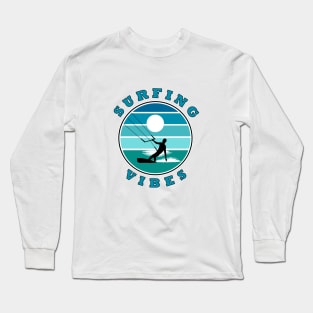 Surfing Vibes – retro 2 - kite surfer Long Sleeve T-Shirt